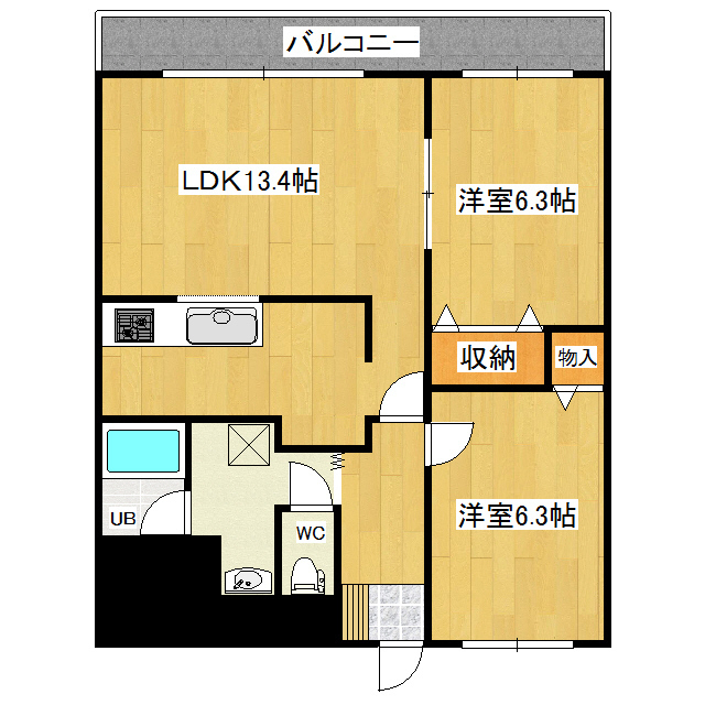ステイツ中ノ島 2-C号室